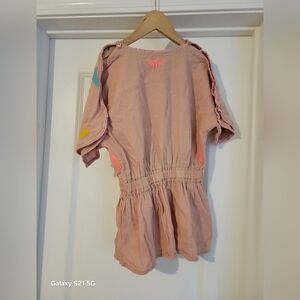 Stell McCartney Kids Pink Boho Tunic with Colorful Accents Size 10